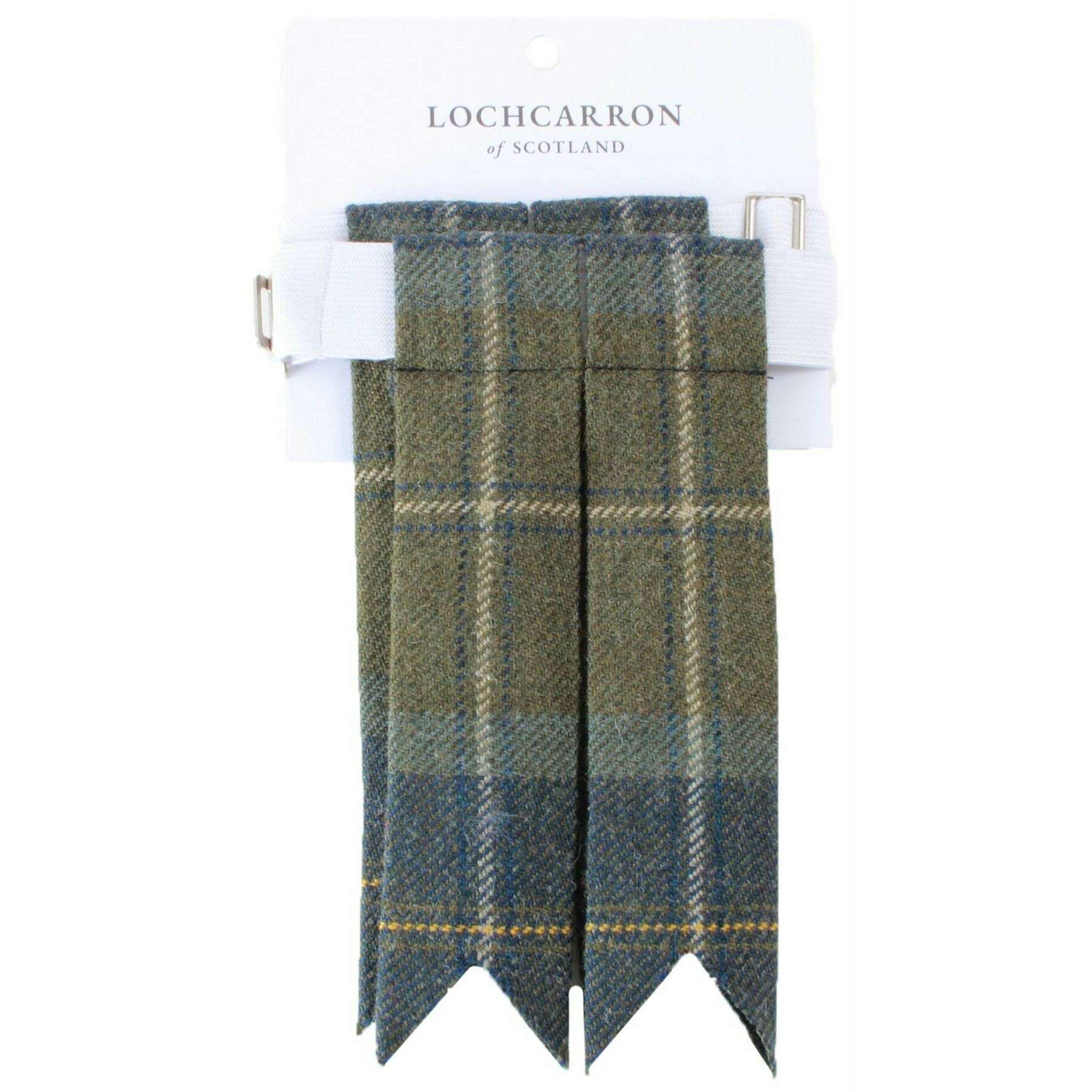 Locharron of Scotland Selkirk Scottish Borderland Tweed Tartan Flashes - Olive Green/Grey - Image 3