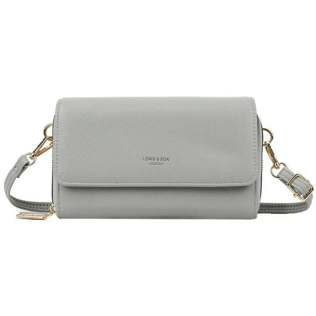 Long and Son Purse Crossbody Bag - Light Grey