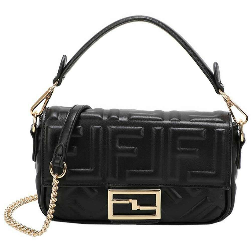 Long and Son Textured Flap Crossbody Handbag - Black