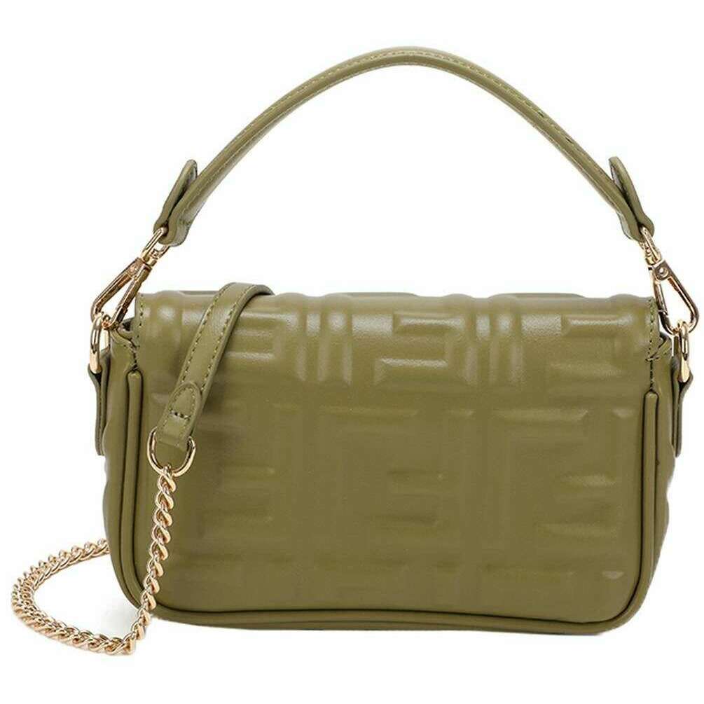 Long and Son Textured Flap Crossbody Handbag - Green - Image 2
