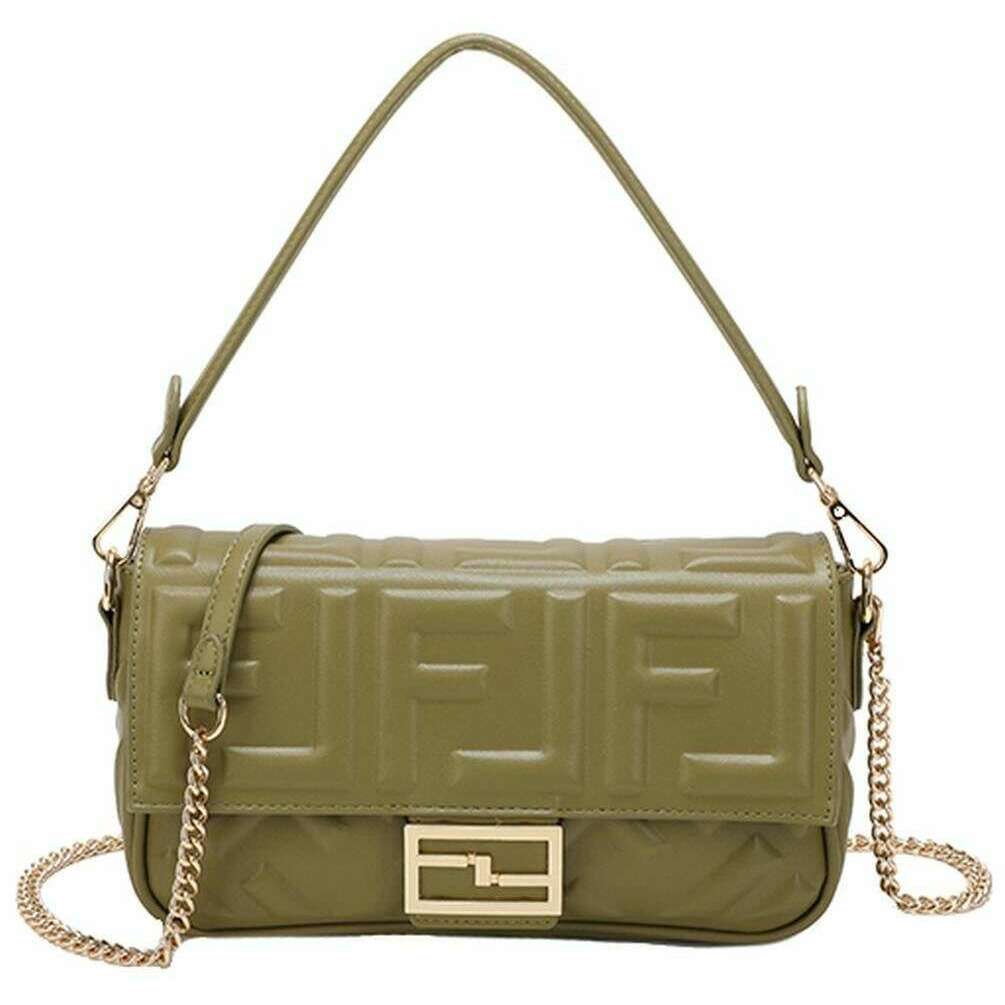 Long and Son Textured Flap Crossbody Shoulder Bag - Green