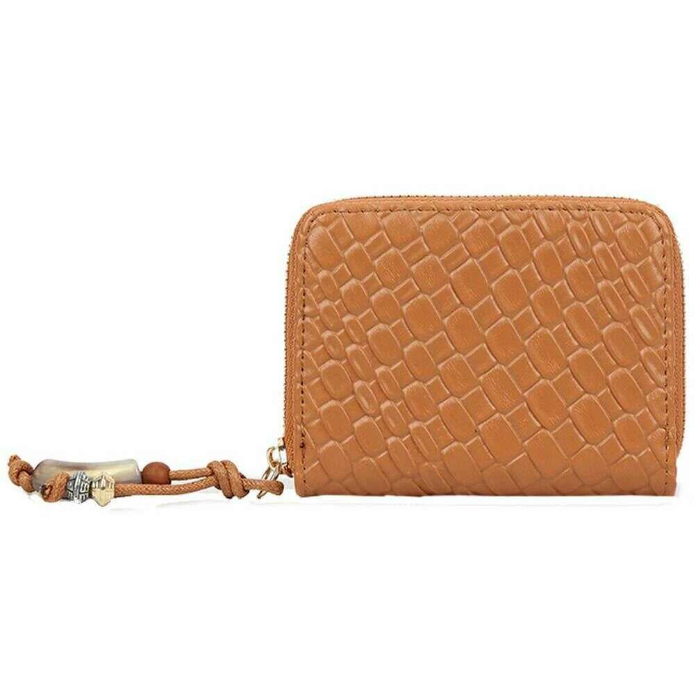 Long and Son Textured Zip Around Purse - Brown