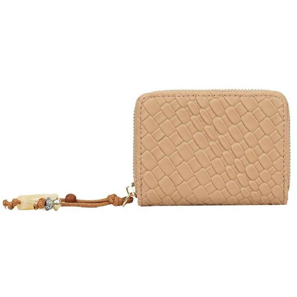 Long and Son Textured Zip Around Purse - Khaki Beige