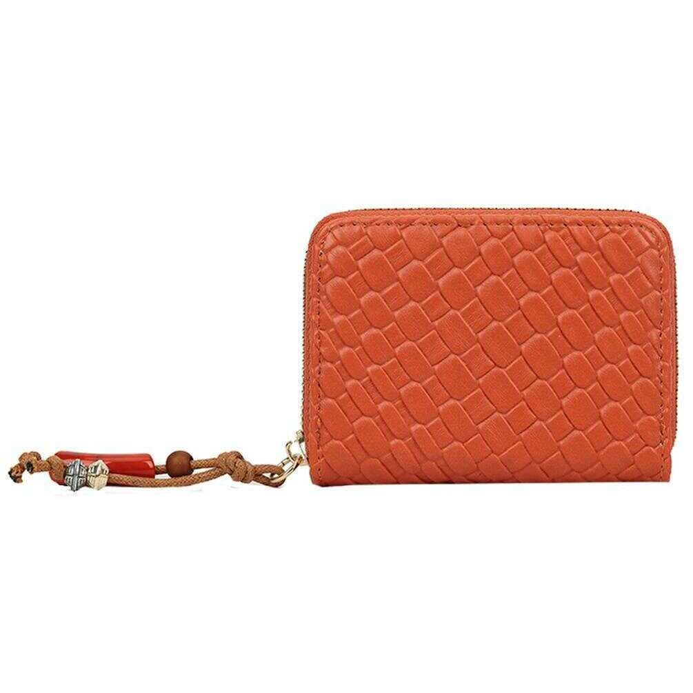 Long and Son Textured Zip Around Purse - Orange