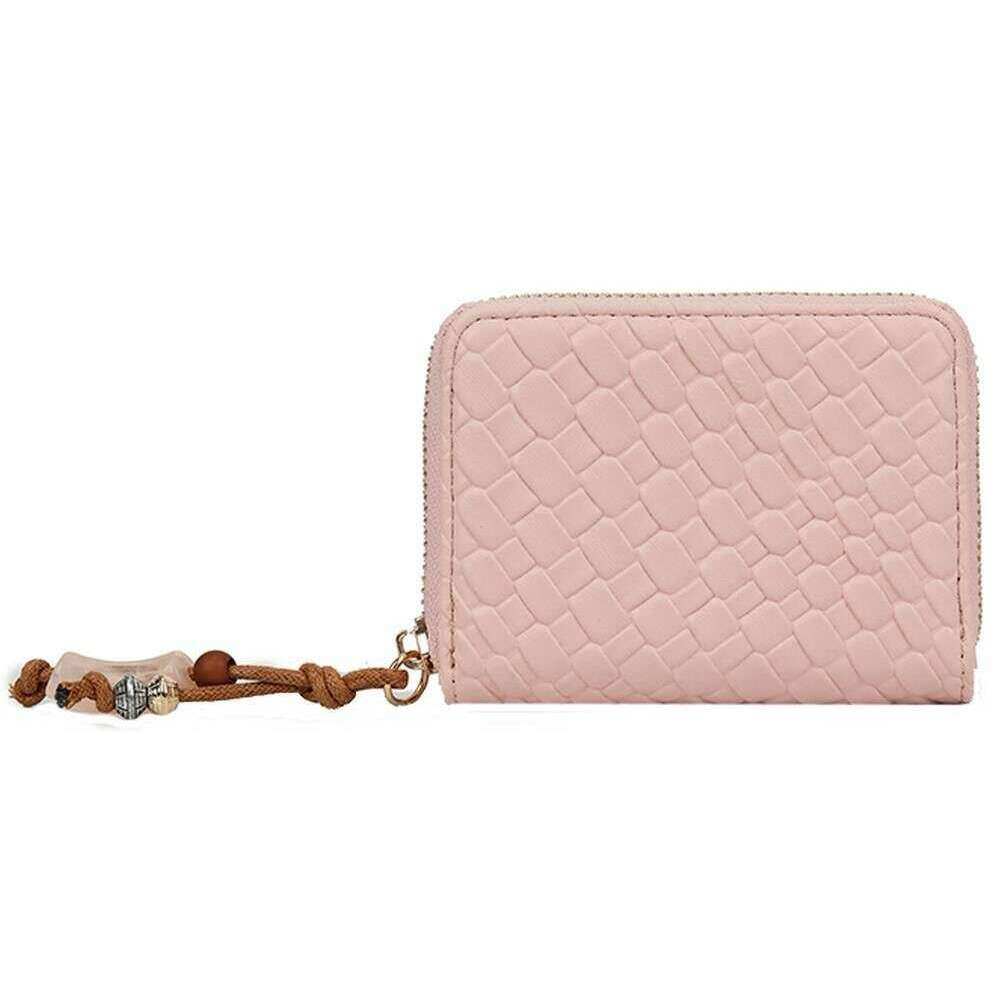 Long and Son Textured Zip Around Purse - Pink