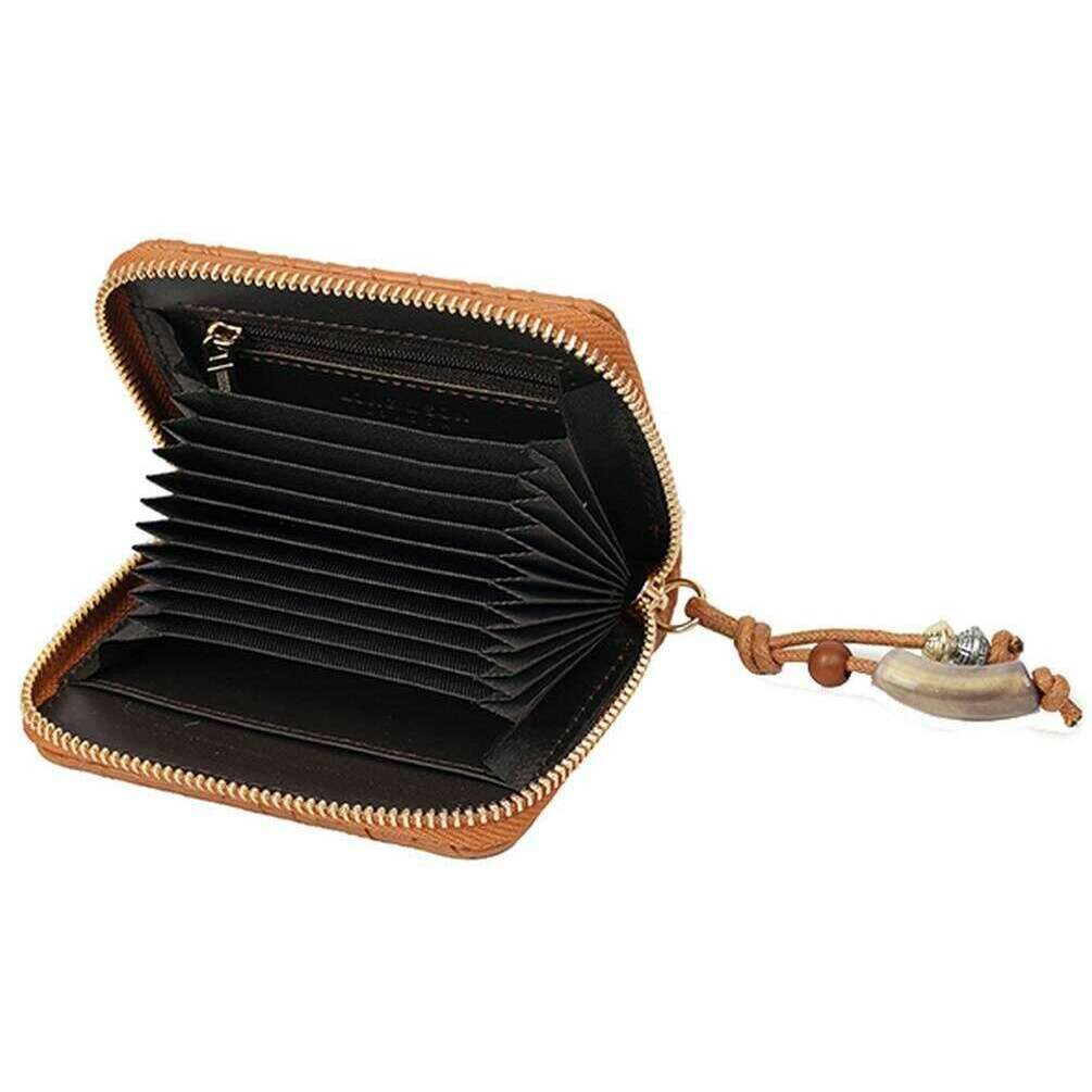 Long and Son Woven Detail Purse - Brown - Image 2