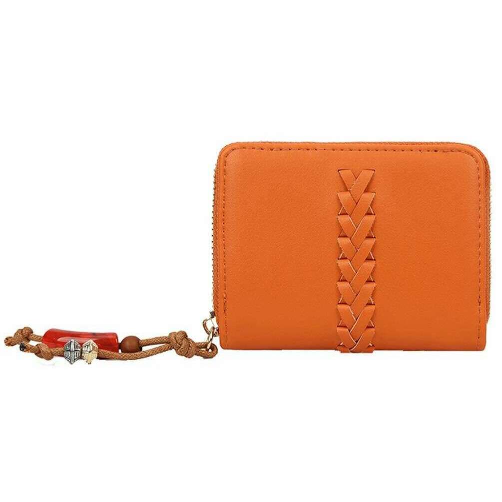 Long and Son Woven Detail Purse - Orange