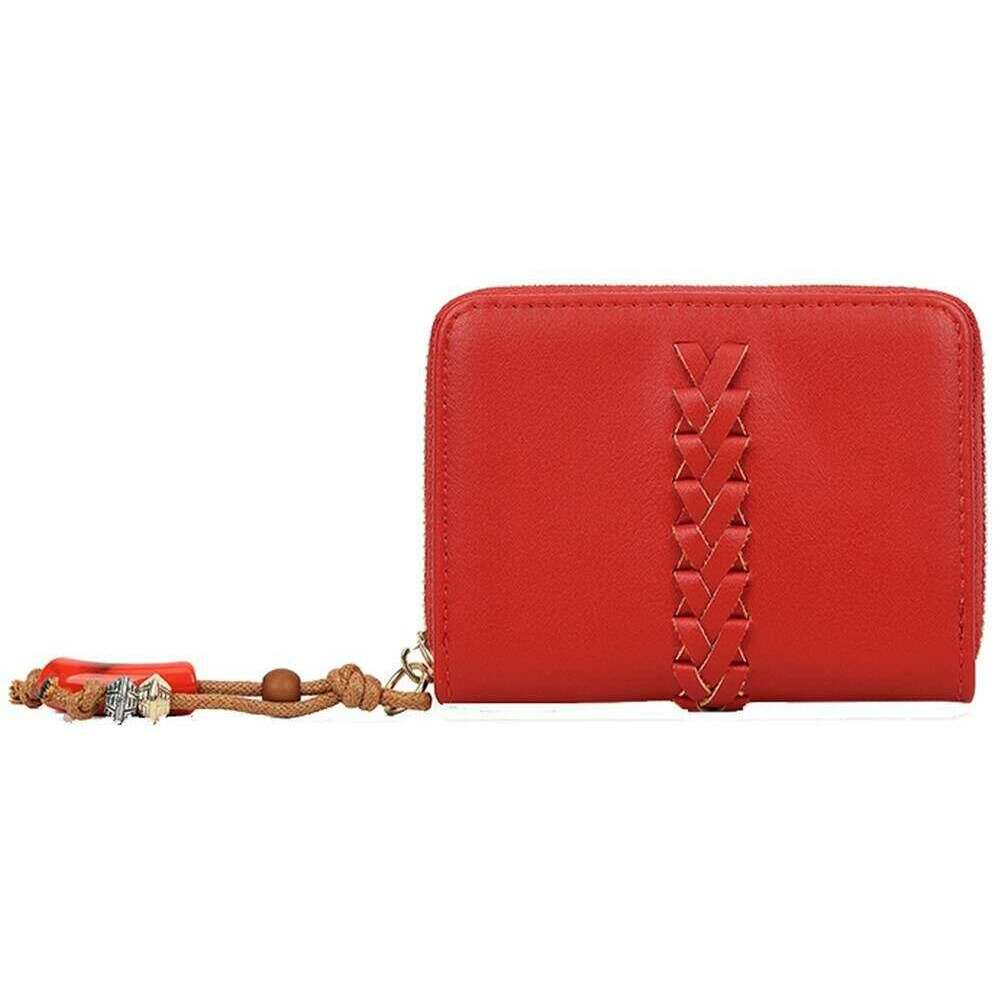 Long and Son Woven Detail Purse - Red