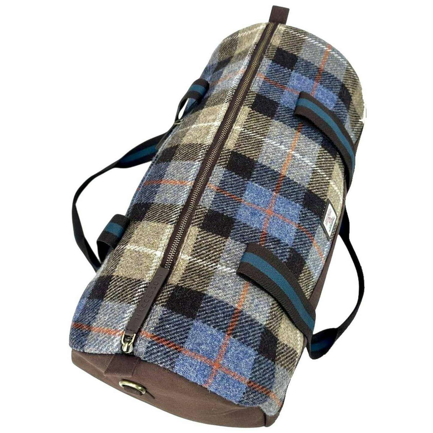 Maccessori Harris Tweed Barrel Holdall Bag - Brown/Grey - Image 3