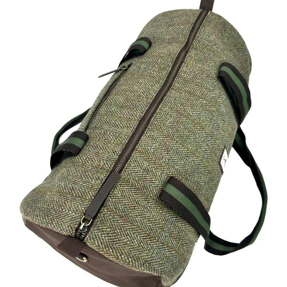 Maccessori Harris Tweed Barrel Holdall Bag - Country Green - Image 3