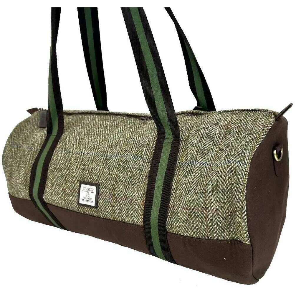 Maccessori Harris Tweed Barrel Holdall Bag - Country Green - Image 4
