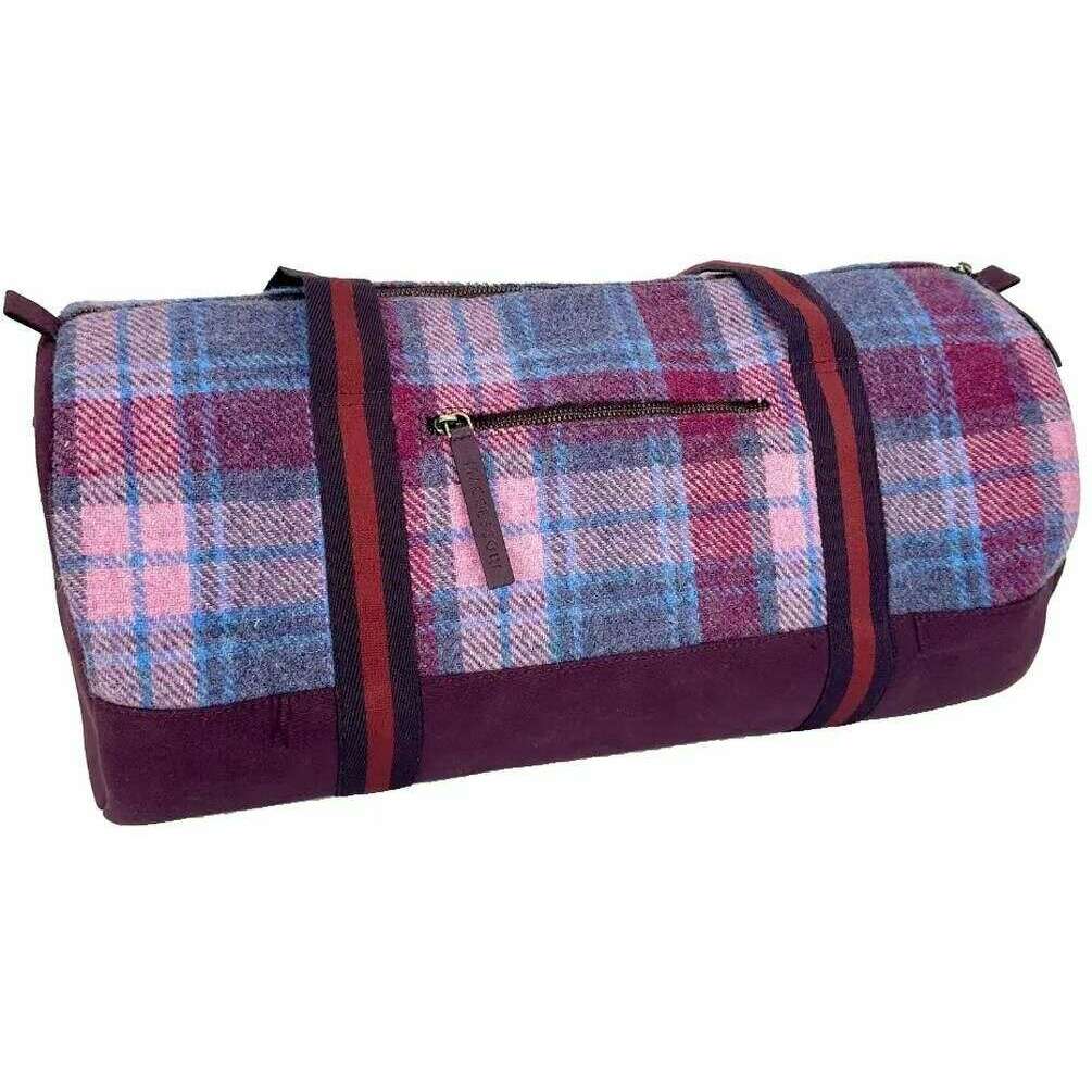 Maccessori Harris Tweed Barrel Holdall Bag - Pastel Pink/Purple - Image 2