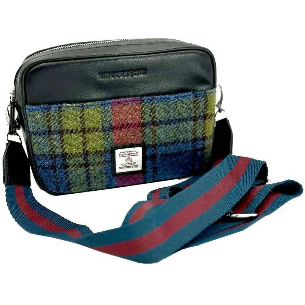Maccessori Harris Tweed Camera Bag - Blue/Pink