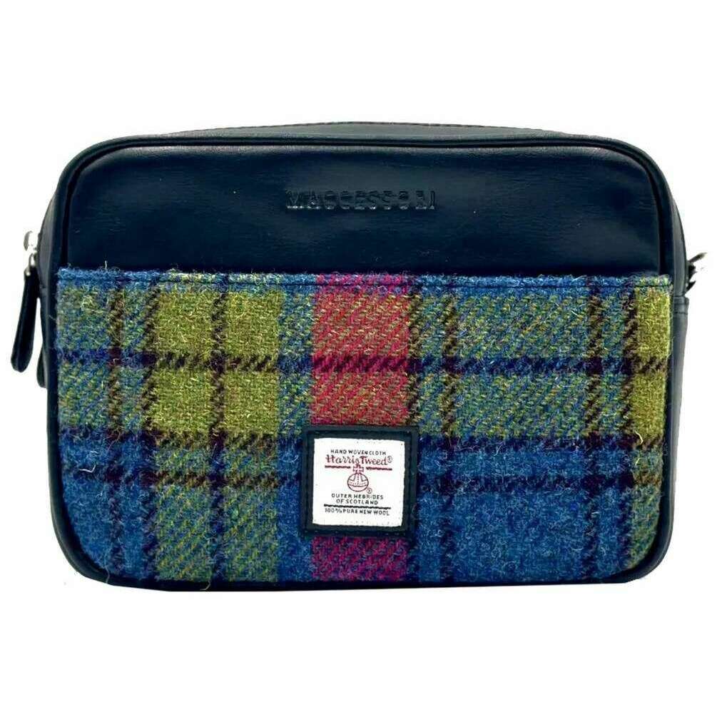 Maccessori Harris Tweed Camera Bag - Blue/Pink - Image 3