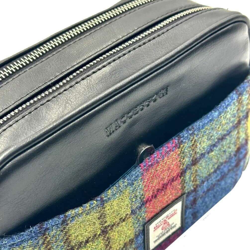 Maccessori Harris Tweed Camera Bag - Blue/Pink - Image 5