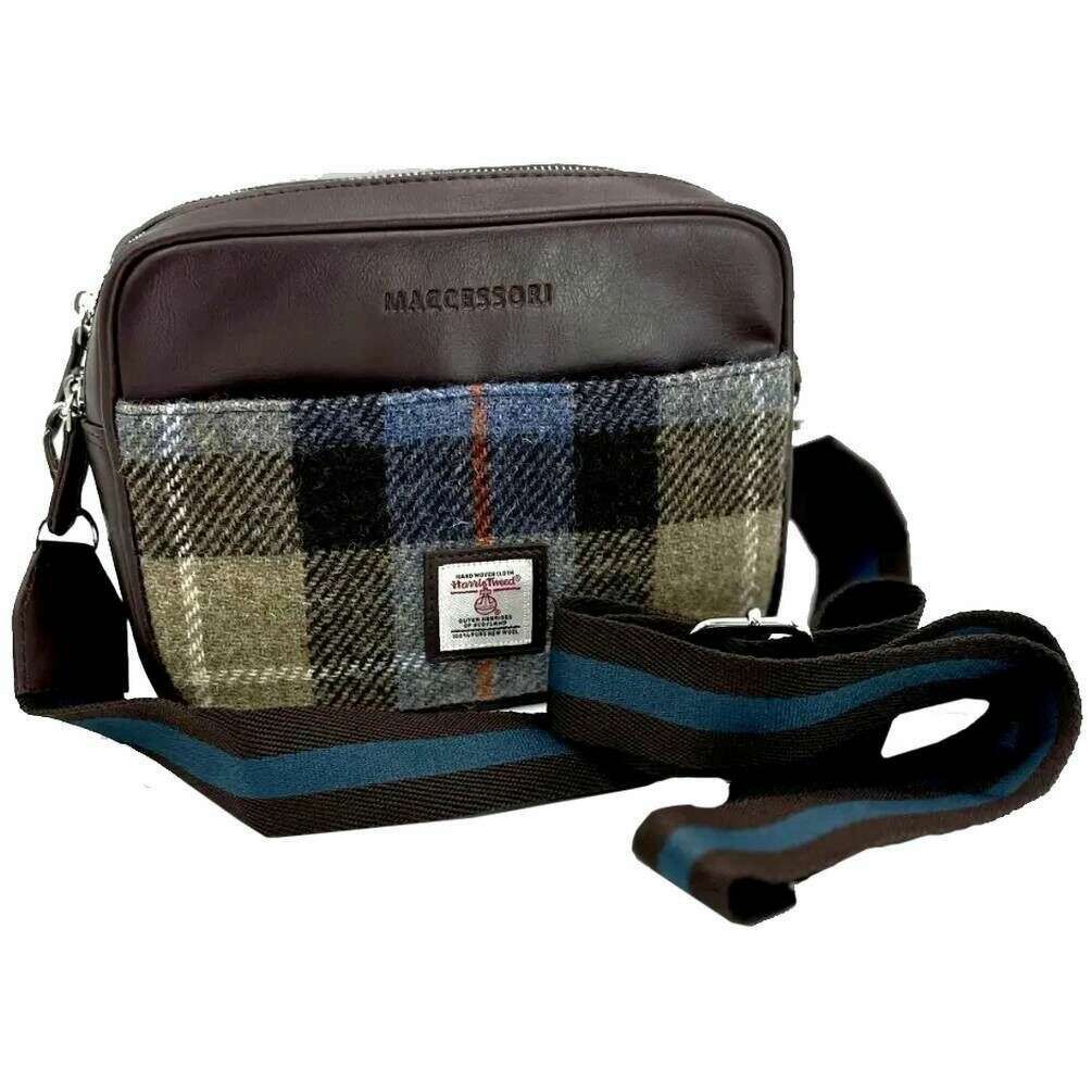 Maccessori Harris Tweed Camera Bag - Brown/Grey