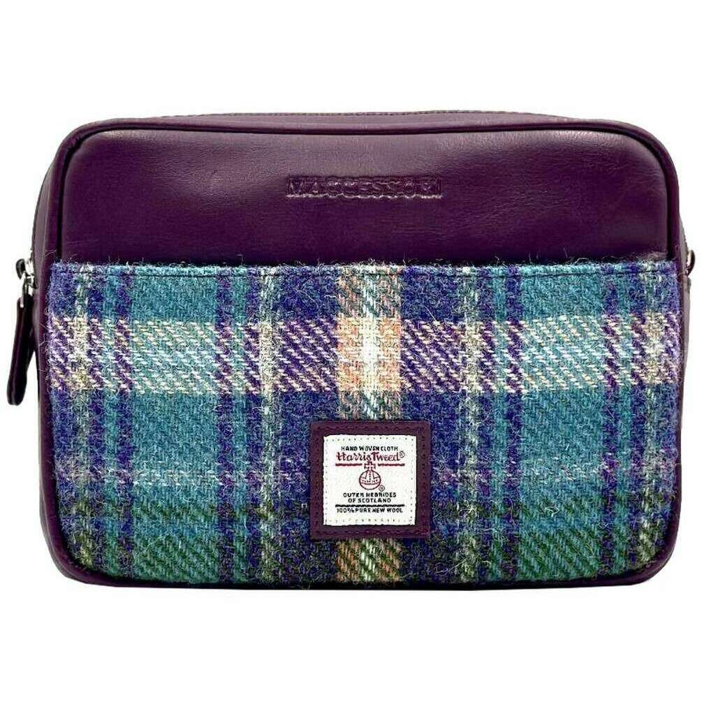 Maccessori Harris Tweed Camera Bag - Green/Purple - Image 3