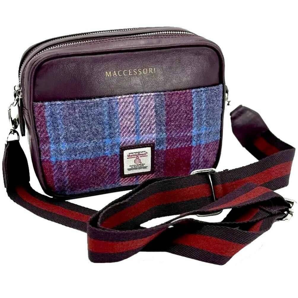 Maccessori Harris Tweed Camera Bag - Pastel Pink/Purple