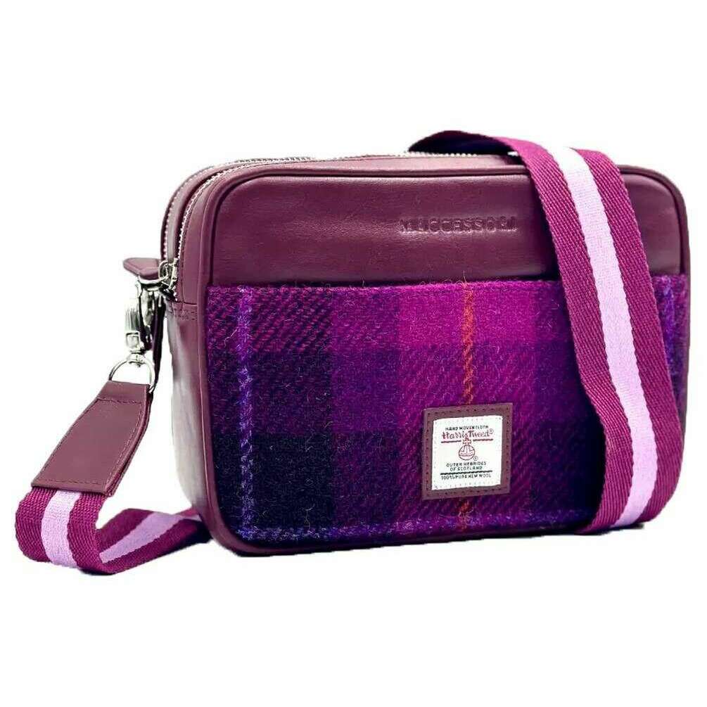 Maccessori Harris Tweed Camera Bag - Purple