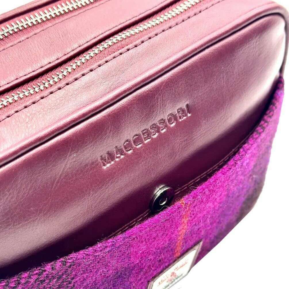 Maccessori Harris Tweed Camera Bag - Purple - Image 5