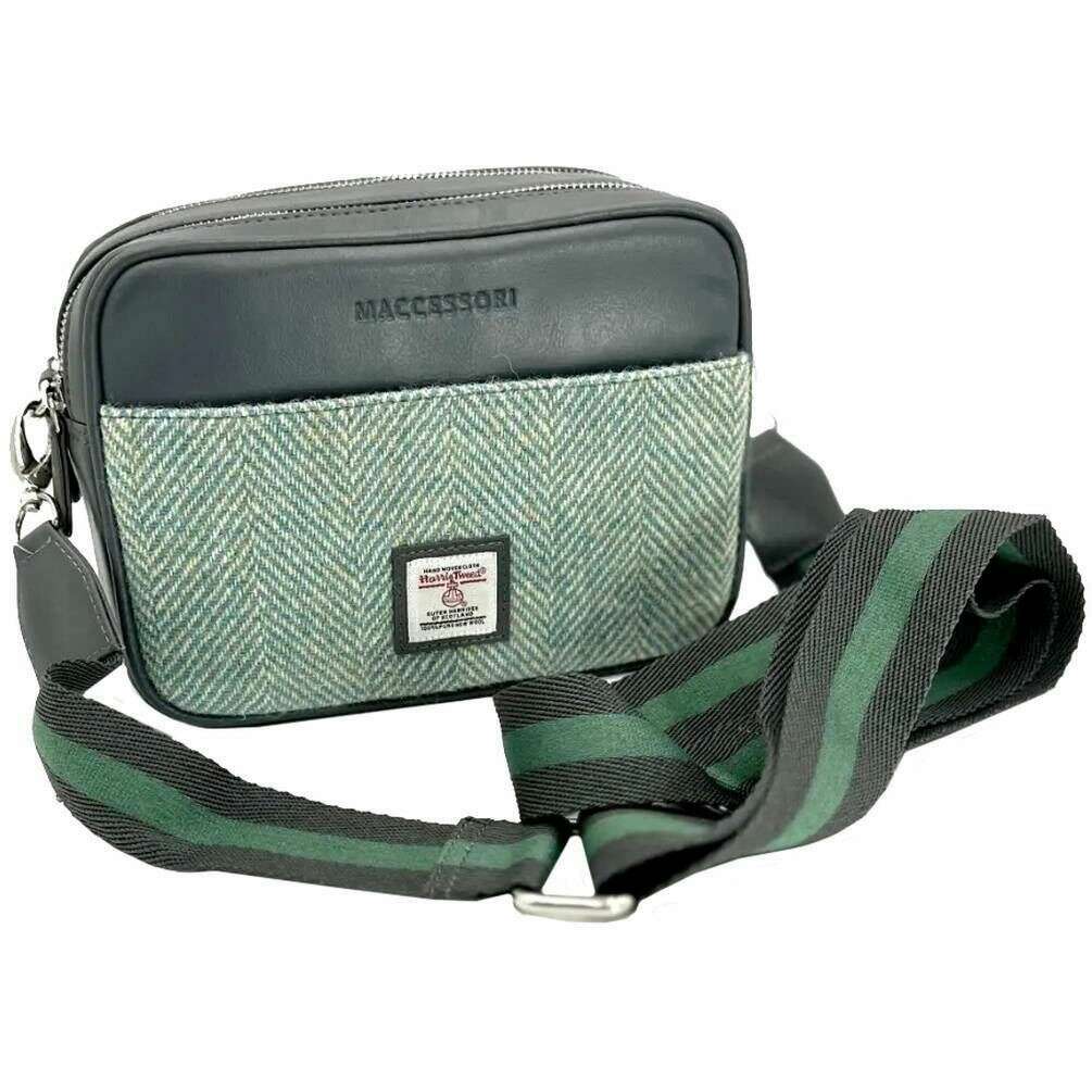 Maccessori Harris Tweed Camera Bag - Turquoise Blue