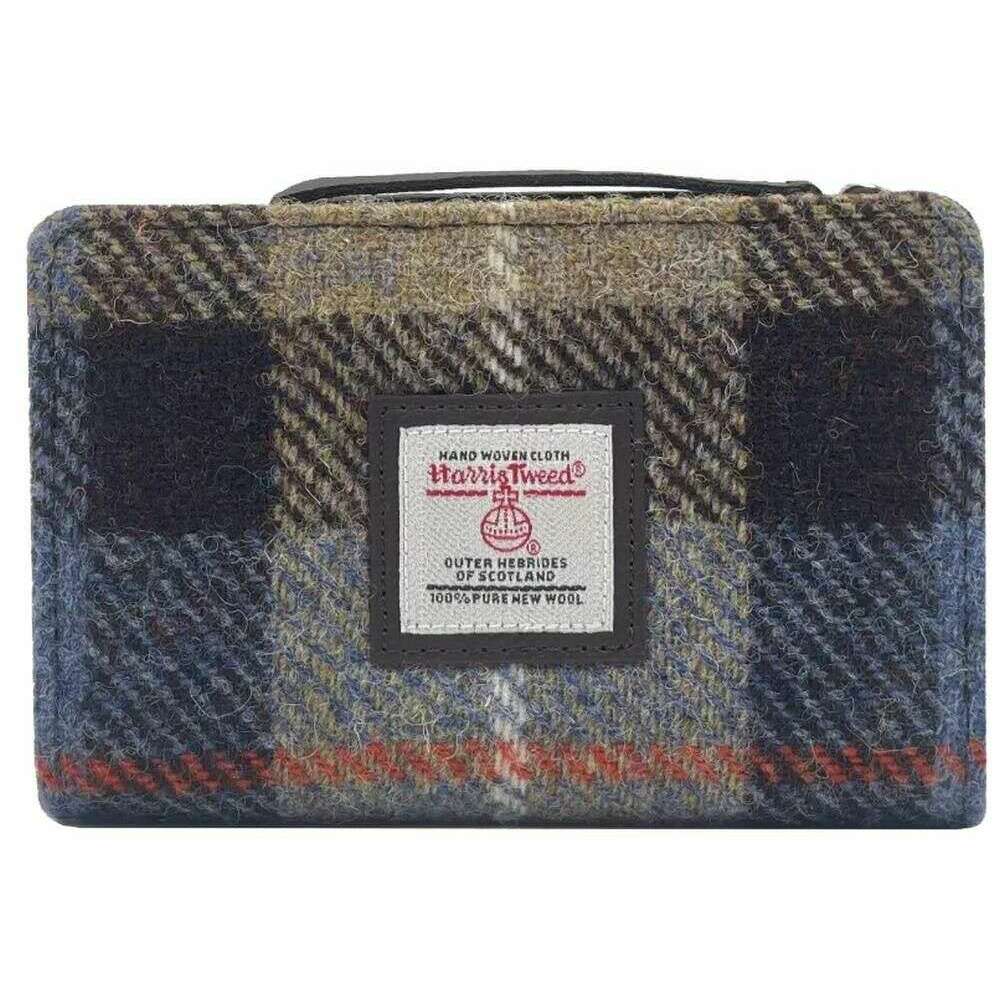 Maccessori Harris Tweed Medium Zip Purse - Brown/Grey