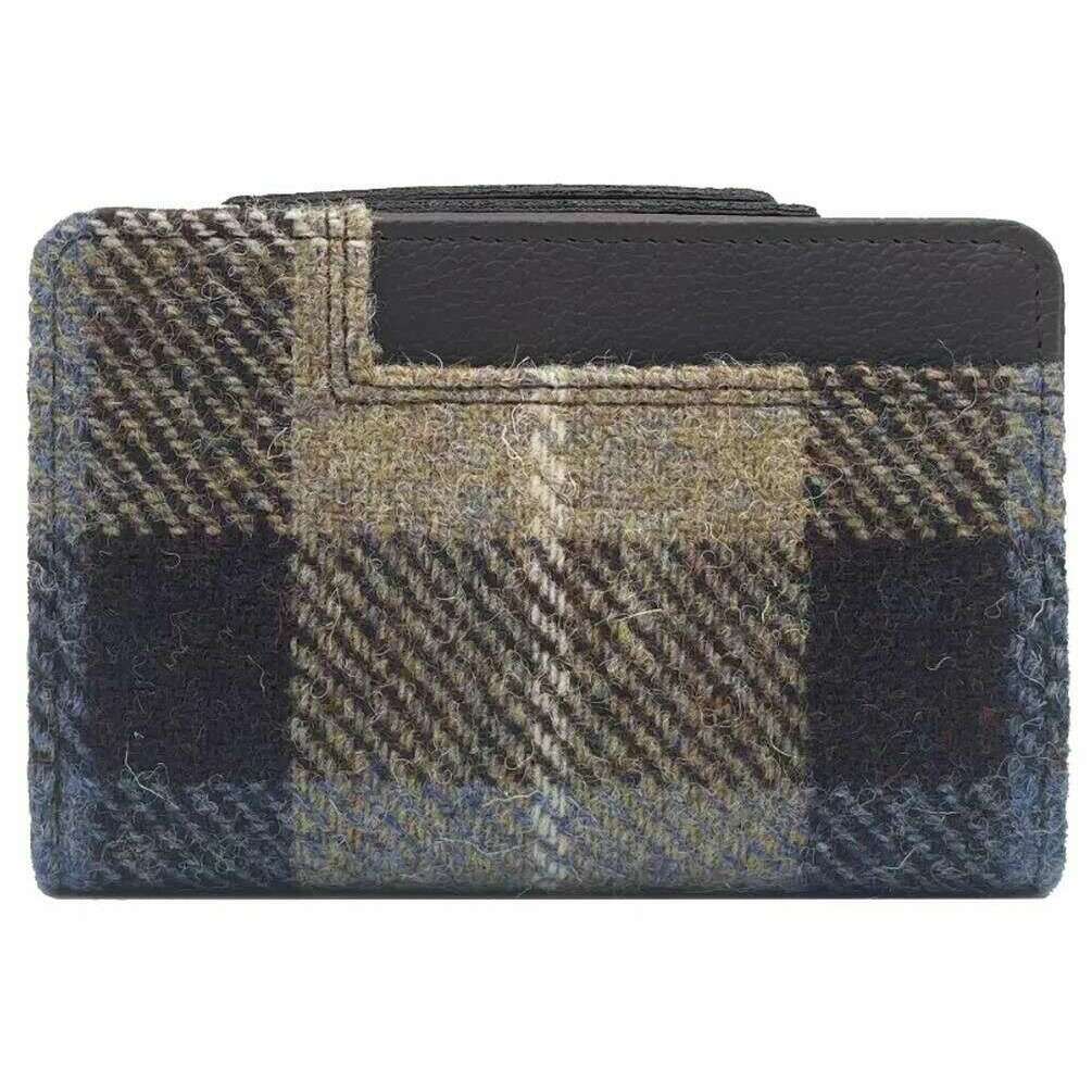 Maccessori Harris Tweed Medium Zip Purse - Brown/Grey - Image 2