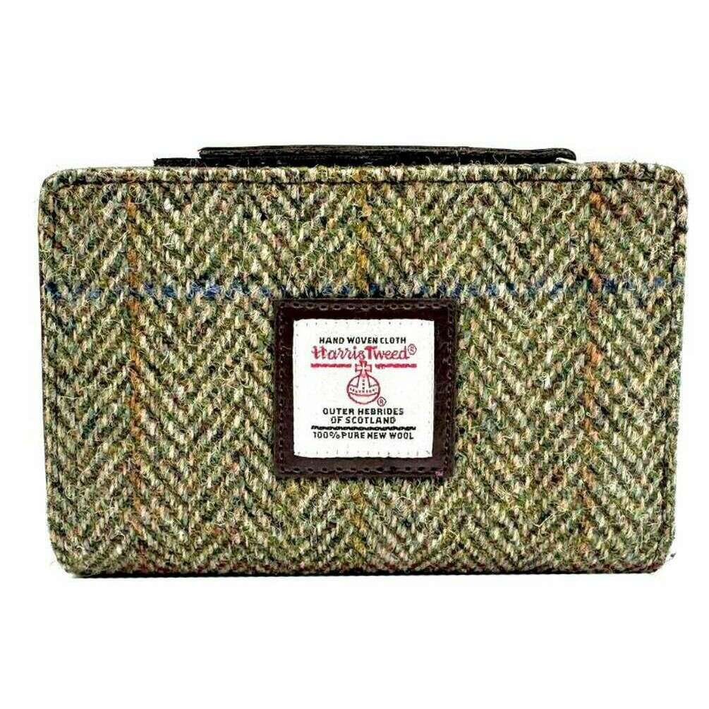 Maccessori Harris Tweed Medium Zip Purse - Country Green
