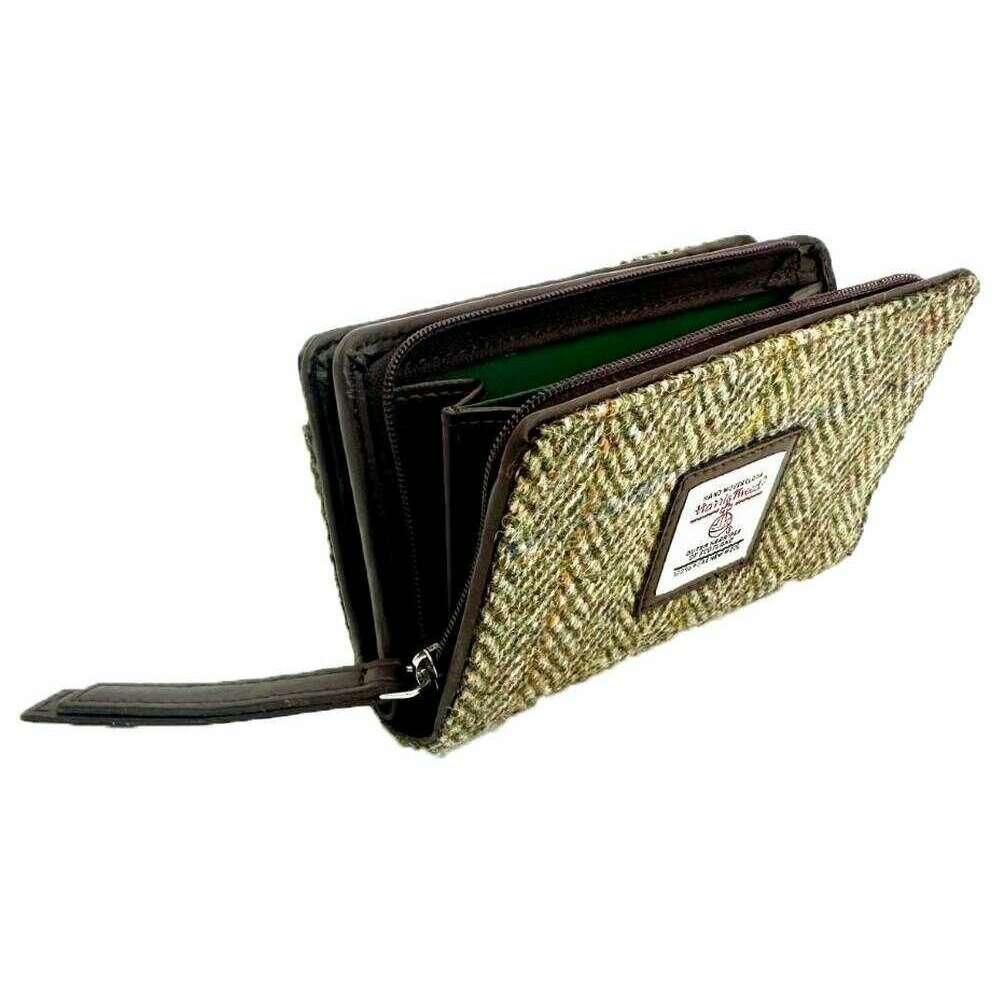 Maccessori Harris Tweed Medium Zip Purse - Country Green - Image 4