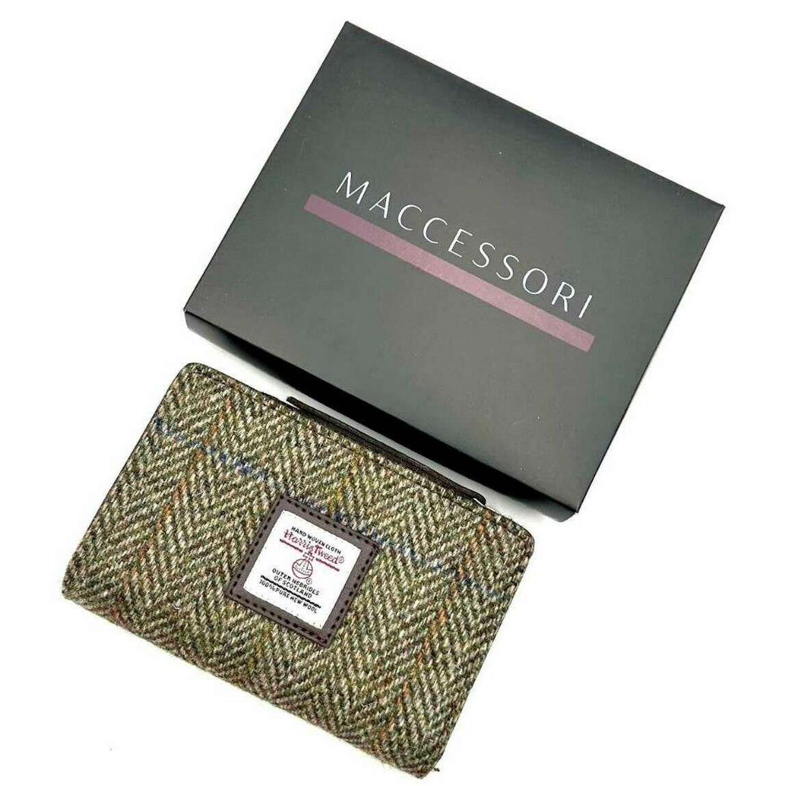 Maccessori Harris Tweed Medium Zip Purse - Country Green - Image 5