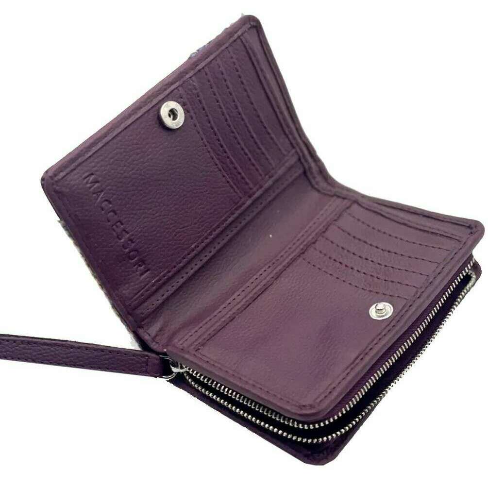 Maccessori Harris Tweed Medium Zip Purse - Pastel Pink - Image 3
