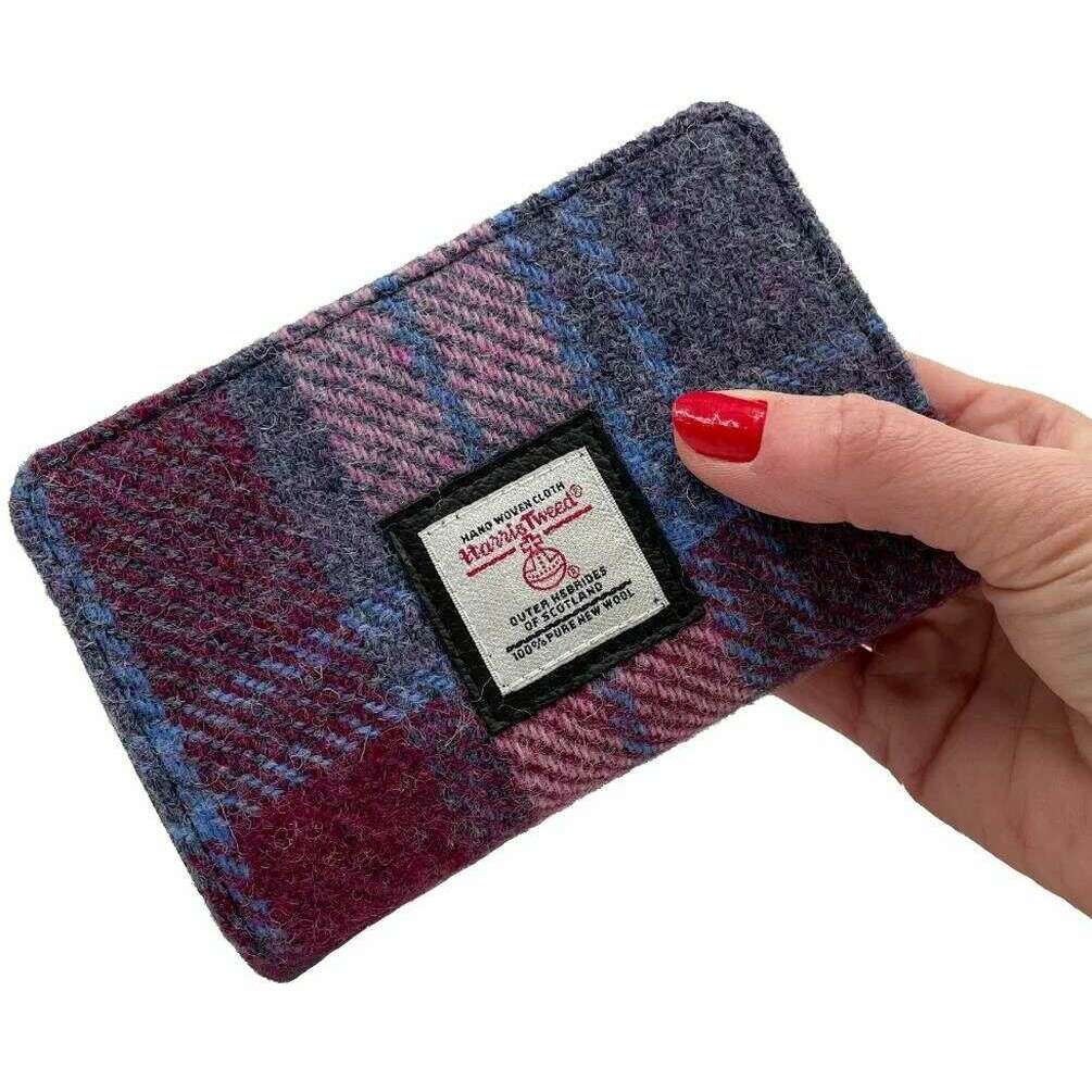 Maccessori Harris Tweed Medium Zip Purse - Pastel Pink - Image 4