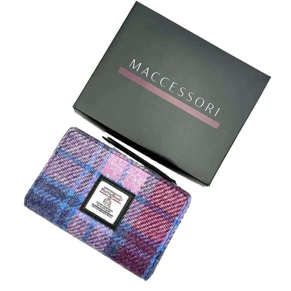 Maccessori Harris Tweed Medium Zip Purse - Pastel Pink - Image 5