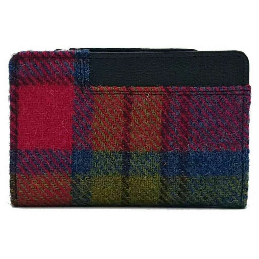 Maccessori Harris Tweed Medium Zip Purse - Pink/Blue - Image 2