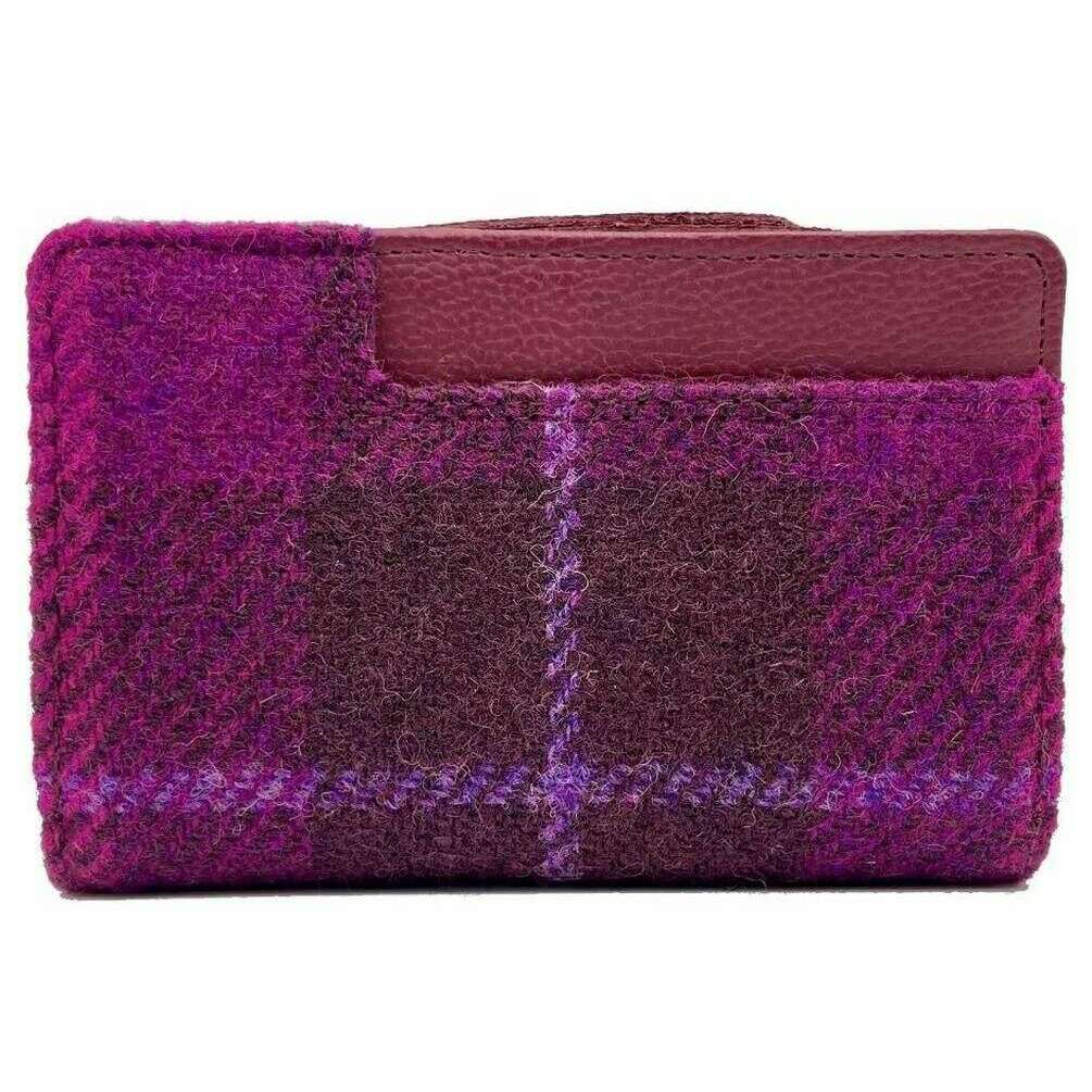 Maccessori Harris Tweed Medium Zip Purse - Purple/Pink - Image 2