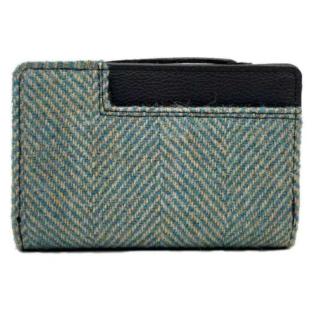 Maccessori Harris Tweed Medium Zip Purse - Turquoise Blue - Image 2
