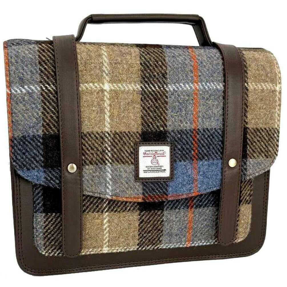 Maccessori Harris Tweed Messenger Bag - Brown/Grey