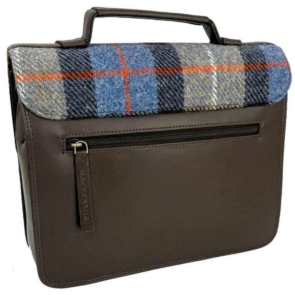 Maccessori Harris Tweed Messenger Bag - Brown/Grey - Image 2
