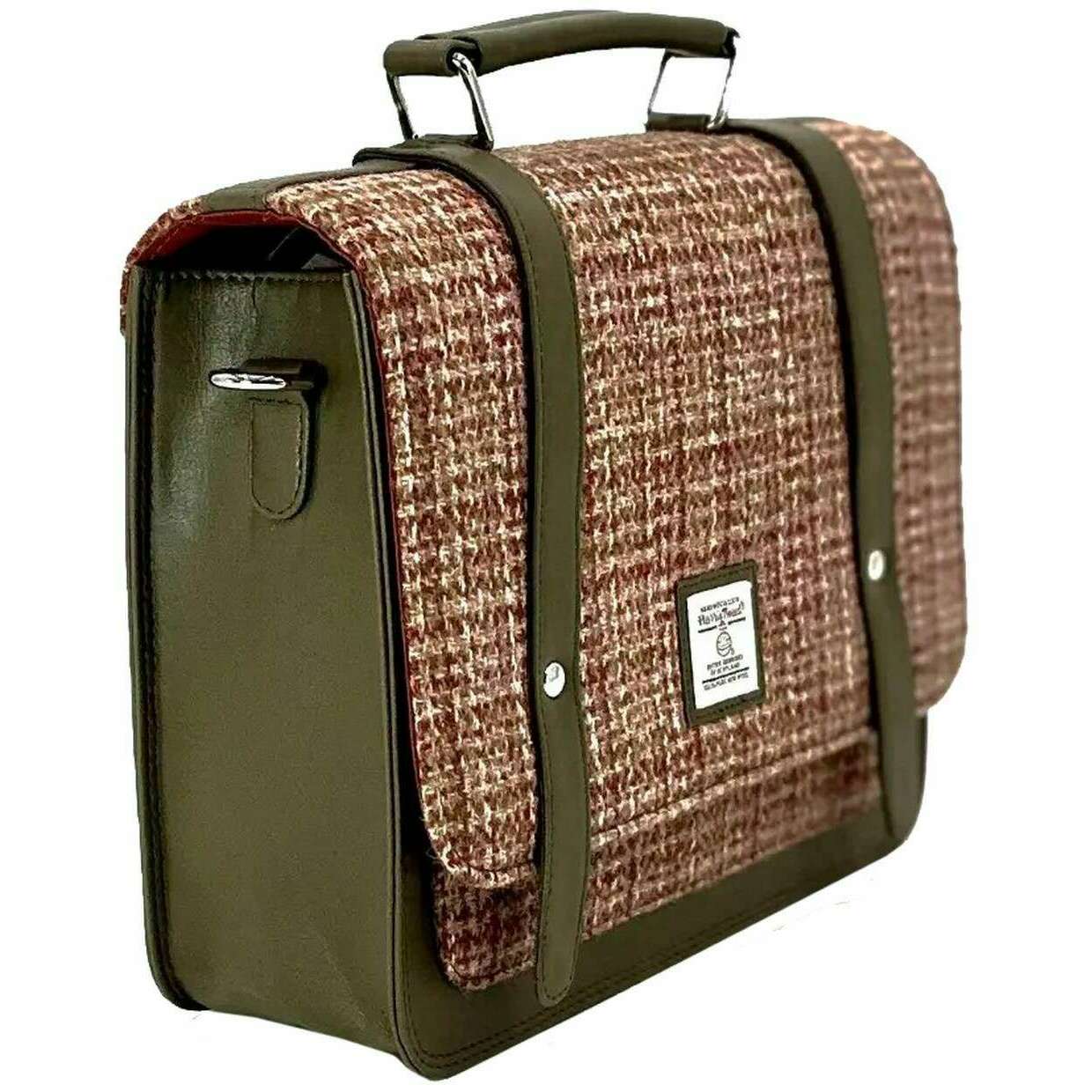 Maccessori Harris Tweed Messenger Bag - Maple Red - Image 5