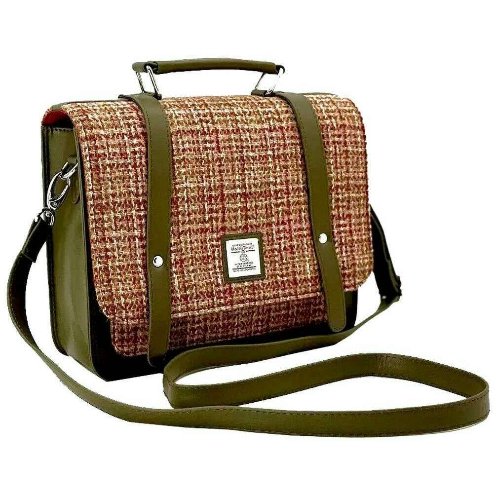 Maccessori Harris Tweed Messenger Bag - Maple Red - Image 6