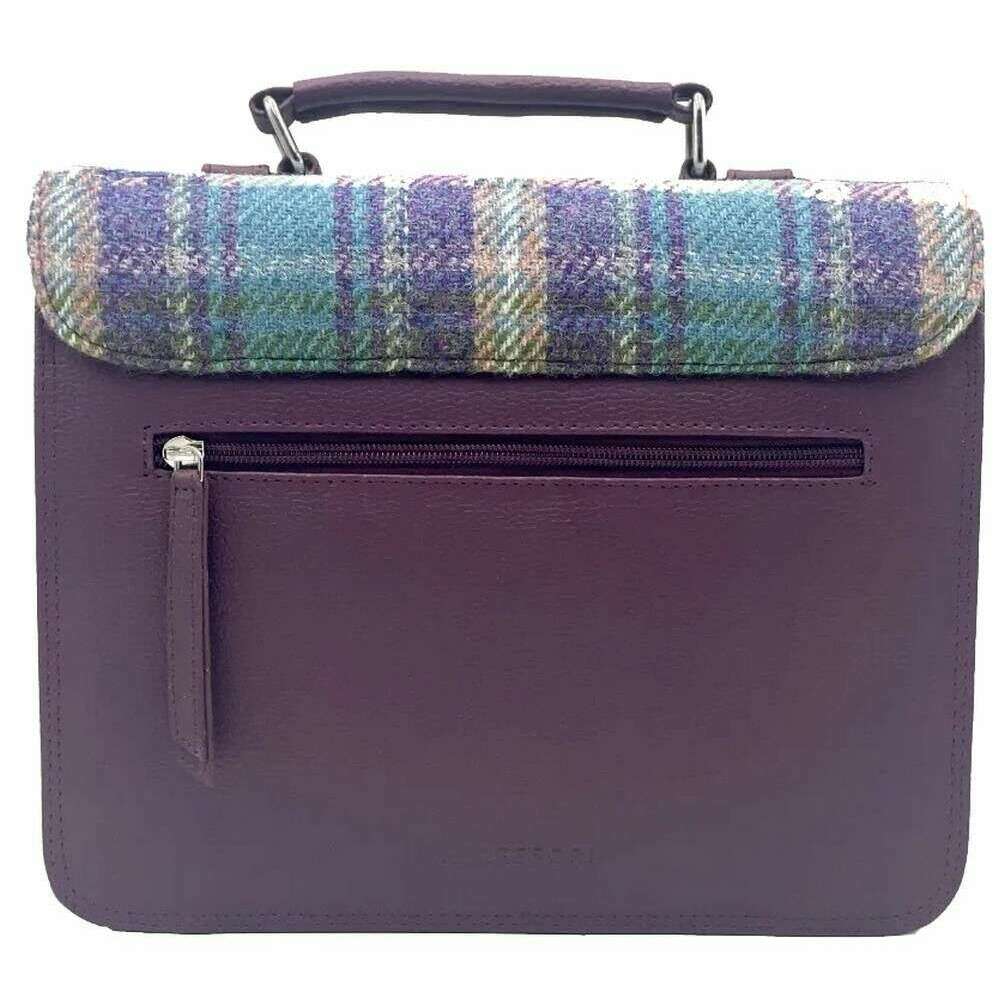 Maccessori Harris Tweed Messenger Bag - Purple/Green - Image 2