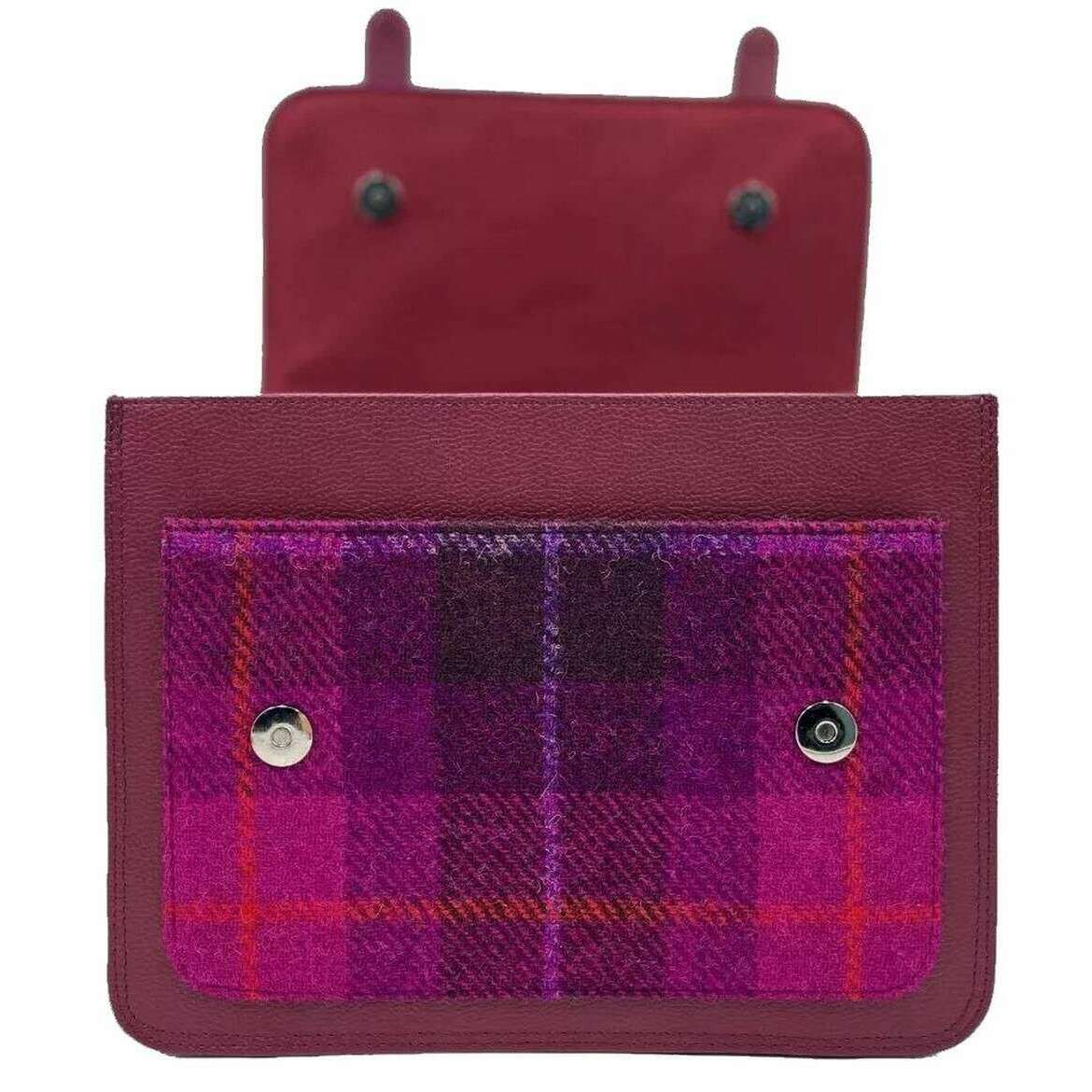 Maccessori Harris Tweed Messenger Bag - Purple/Pink - Image 3