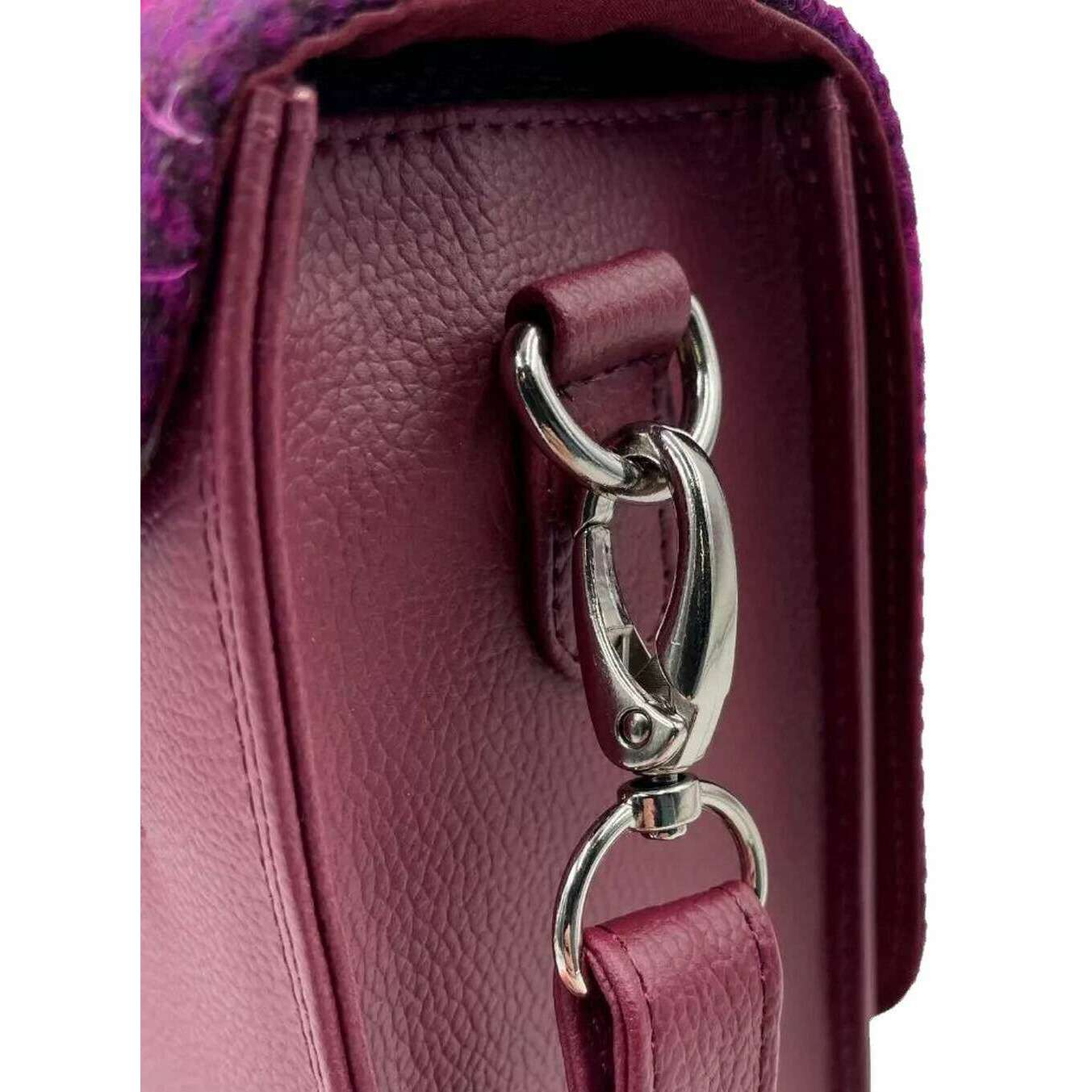 Maccessori Harris Tweed Messenger Bag - Purple/Pink - Image 6