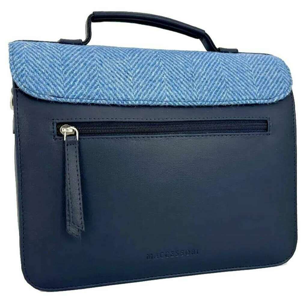Maccessori Harris Tweed Messenger Bag - Sky Blue - Image 2