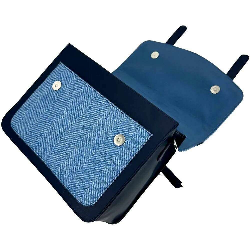 Maccessori Harris Tweed Messenger Bag - Sky Blue - Image 3