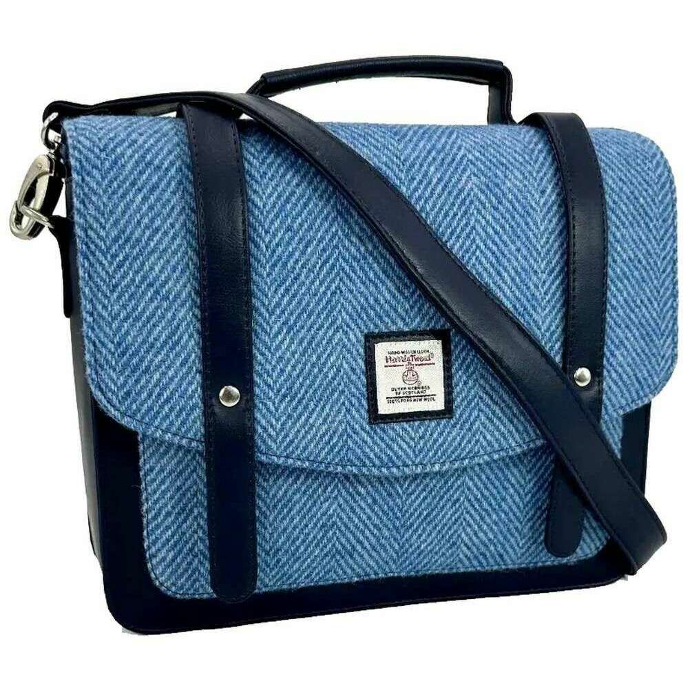 Maccessori Harris Tweed Messenger Bag - Sky Blue - Image 4