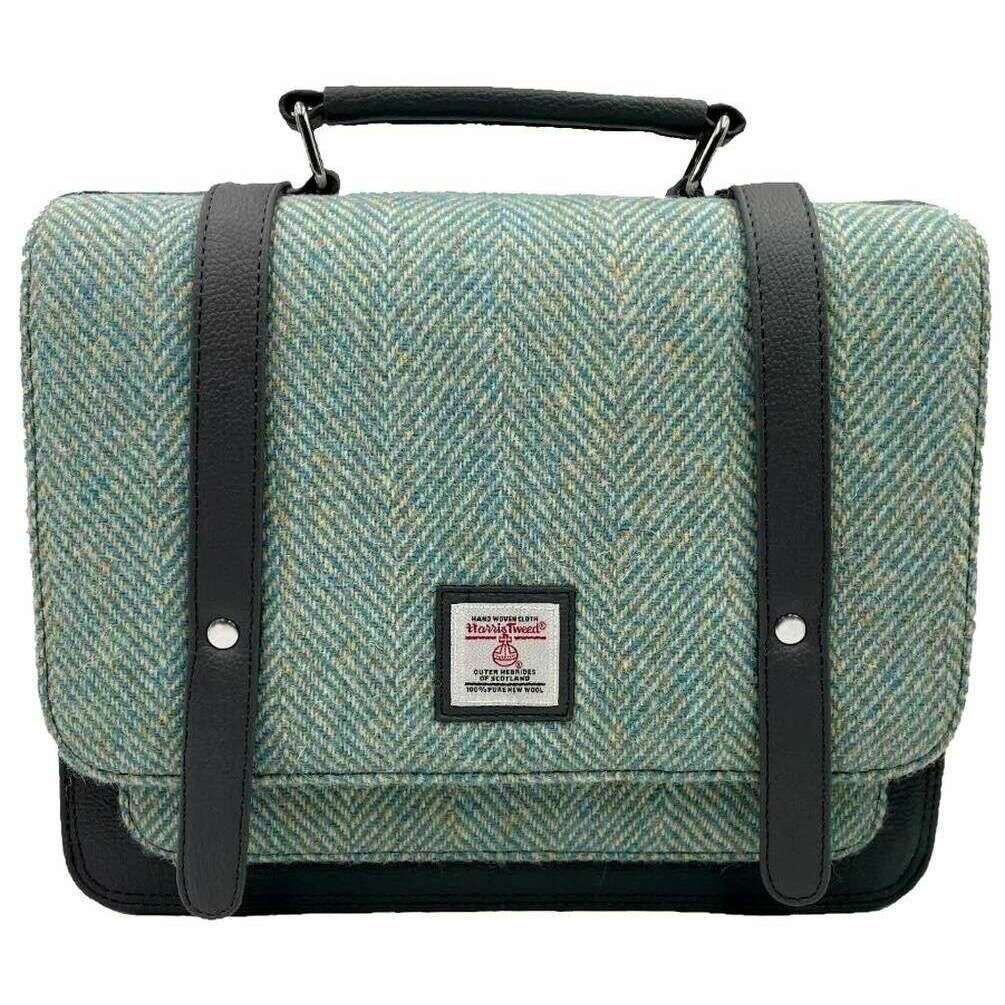 Maccessori Harris Tweed Messenger Bag - Turquoise Blue