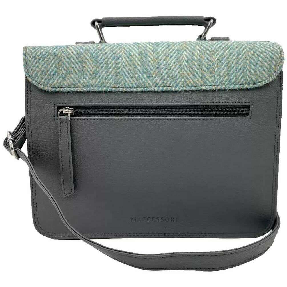 Maccessori Harris Tweed Messenger Bag - Turquoise Blue - Image 2