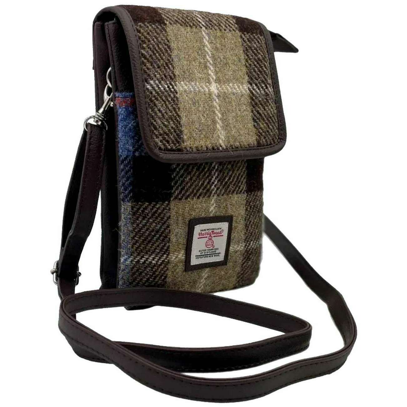 Maccessori Harris Tweed Mini Crossbody Bag - Brown/Grey - Image 3