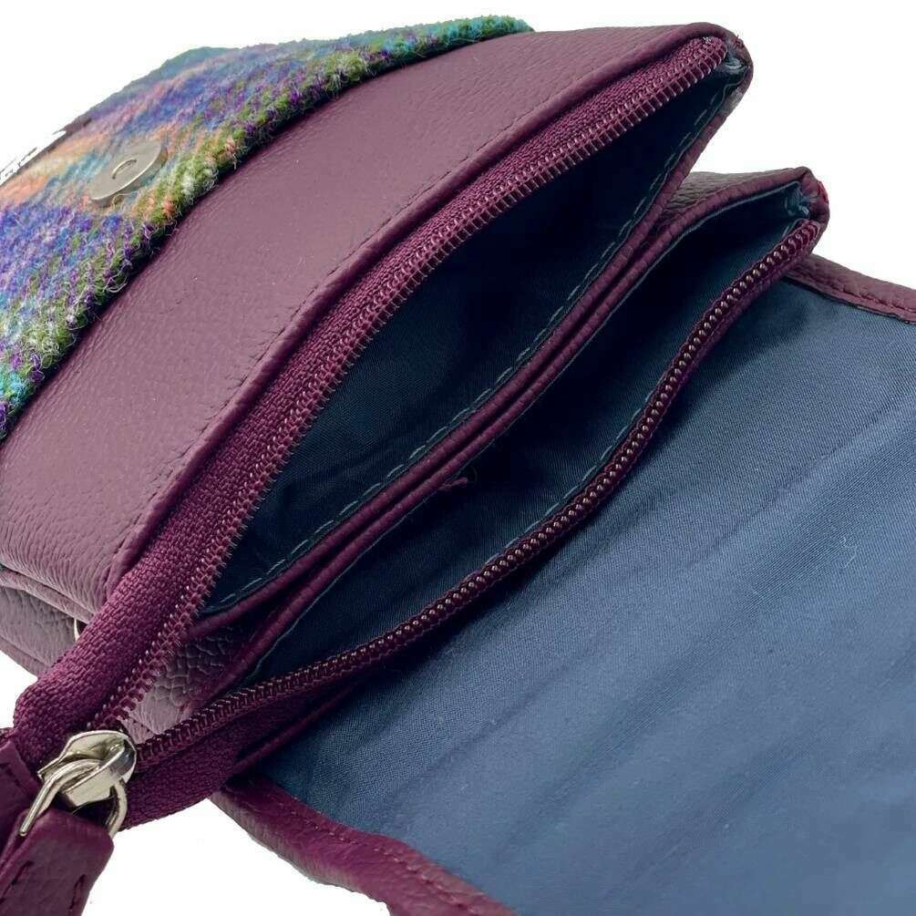 Maccessori Harris Tweed Mini Crossbody Bag - Green/Purple - Image 4